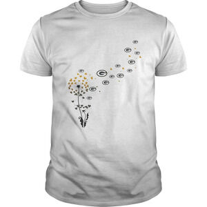 Green Bay Packers Heart Dandelion Shirt